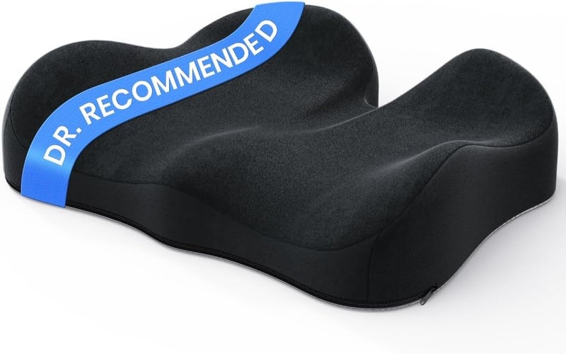 Benazcap Large Memory Foam Office Chair Cushion Seat Pad, Ergonomic Seat Cushion for Sciatica, Tailbone & Back Pain Relief, Car Seat Cushions for Driving - Image 1
